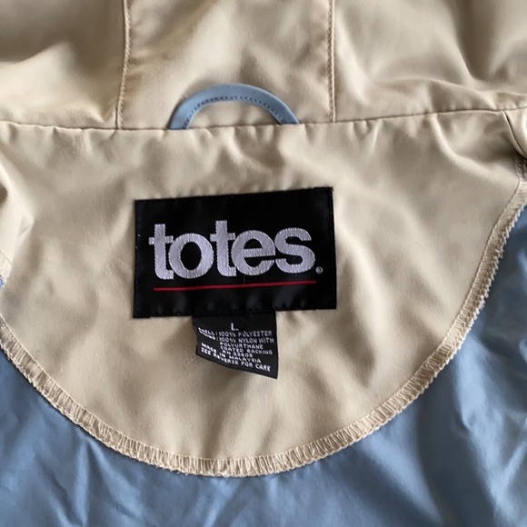 Women's Totes Light Blue Coat Lightweight 100% polyester Size Large - Picture 4 of 4